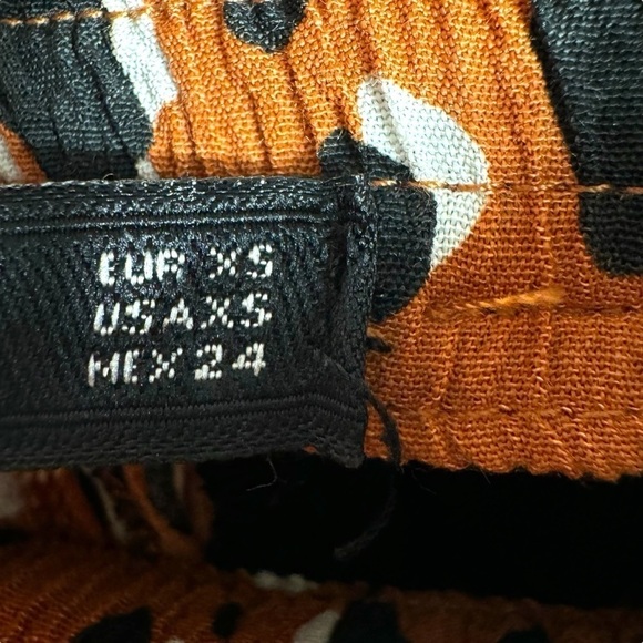 4 for $20 SALE! Zara Woman Leopard Print Tuxedo Stripe Pants, Orange/Black, XS - Picture 5 of 11
